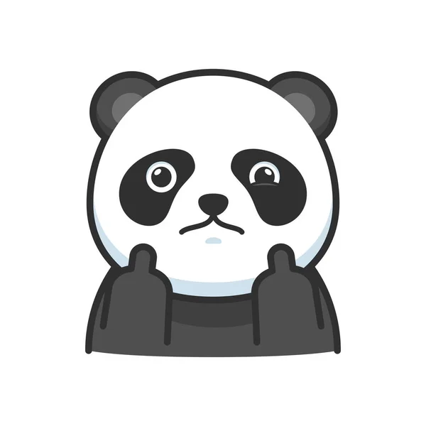 Ein Panda Mit Mittelfinger Isolierte Vektorillustration — Stockvektor