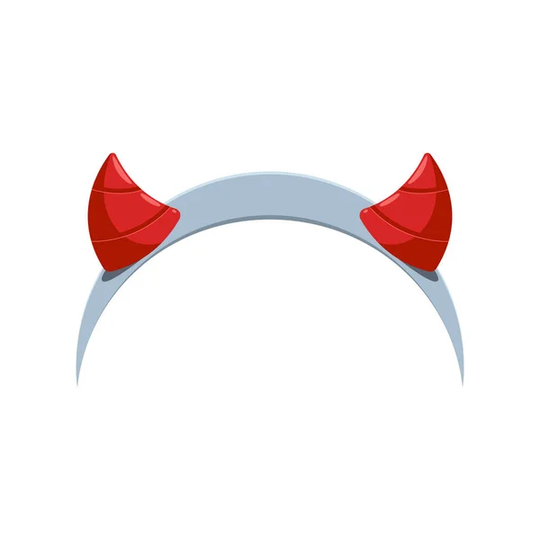Κορδέλα Του Κόκκινου Διαβόλου Μεμονωμένη Απεικόνιση Διανύσματος — Διανυσματικό Αρχείο