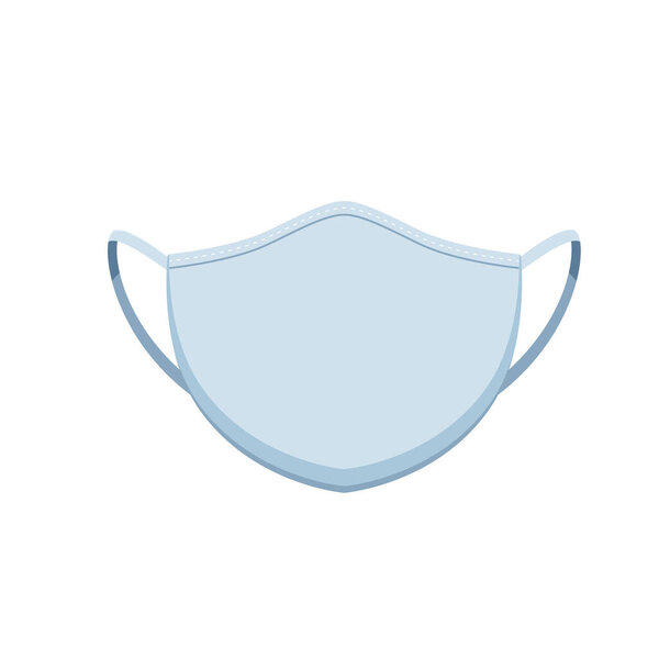 The White Face Mask. Isolated Vector Illustration