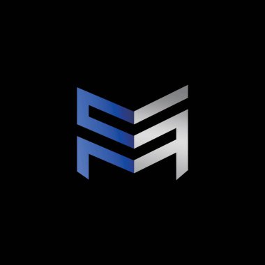 Baş harfleri SM logosu sofistike ve modern.