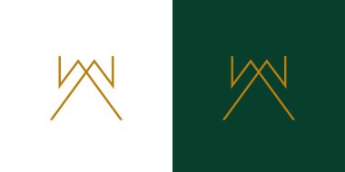 Modern ve zarif WX harfli ilk logo tasarımı