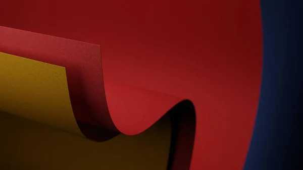 3d renderizado de diseño de color de cartón de espesor medio — Foto de Stock
