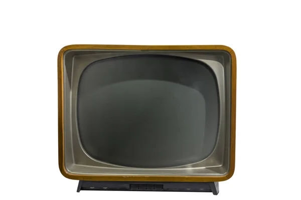 Vintage Televisão Isolada Fundo Branco — Fotografia de Stock