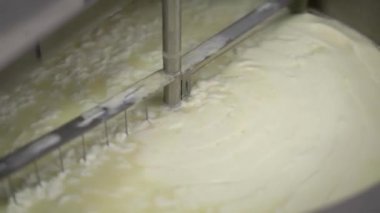 Otomatik süthane makine peynir üreten, döner bıçağı süt fermantasyon sonra beyaz kitle karıştırma