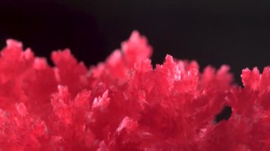 Güzel kırmızı kristaller kimyasallar ile bir ev deneyimi nin bir sonucu olarak ortaya çıktı. Kristalizasyon işlemi normal koşullarda gerçekleşti. Basit kimyasal deneyler.