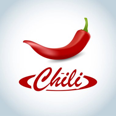 gerçekçi kırmızı sıcak doğal biber biber, gölge vektör çizim ile izole görüntü