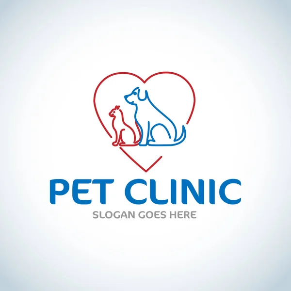 Cuidado Mascotas Alimentos Para Mascotas Mascotas Clínica Veterinario Perro Gato — Vector de stock