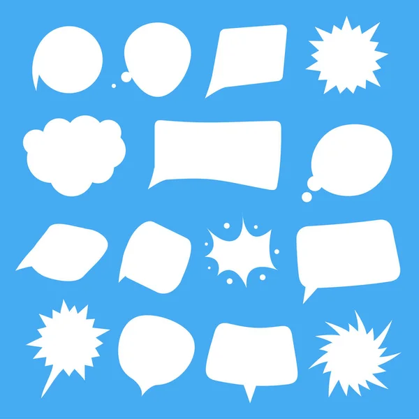 Witte Spraak Bubbels Denken Ballon Gesprekken Borrelende Chat Comment Cloud — Stockvector