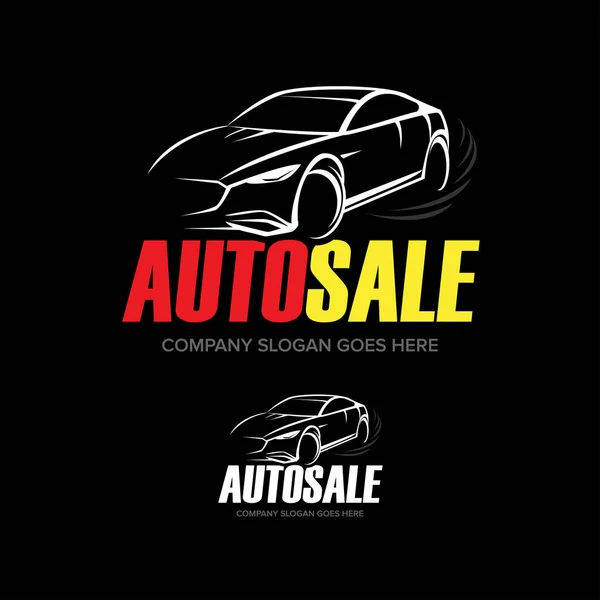 Logotipo Auto Autosale Servizio Auto Riparazione Vettore Logo Dell Auto — Vettoriale Stock