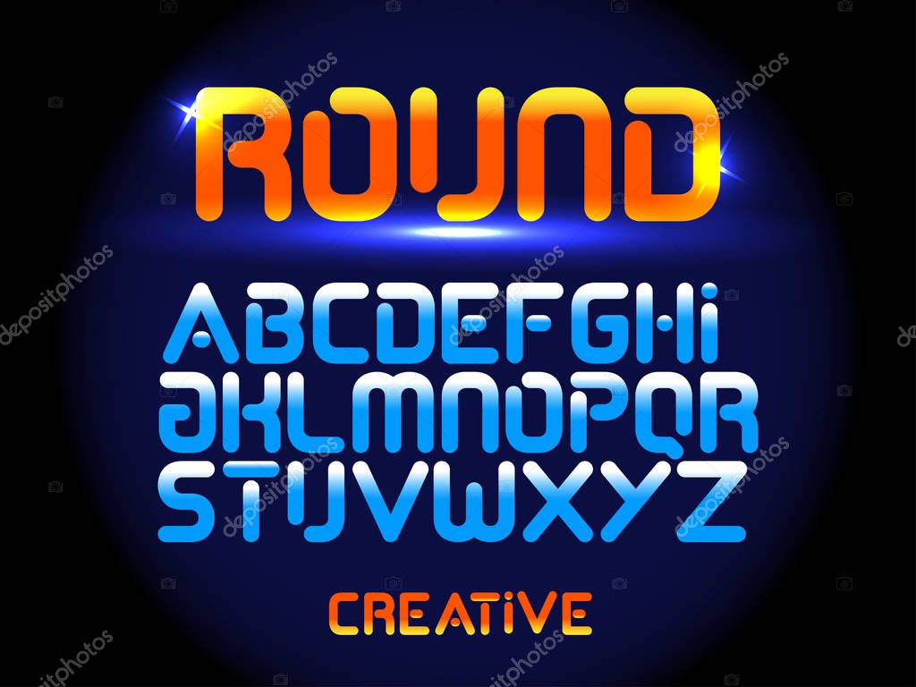 Future Font Creative Modern Alphabet Fonts Typography Colorful Bold Rounded Font Premium Vector In Adobe Illustrator Ai Ai Format Encapsulated Postscript Eps Eps Format