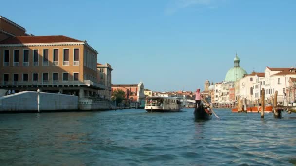 Groot Uitzicht Het Canal Grande Met Basilica Santa Maria Della — Stockvideo