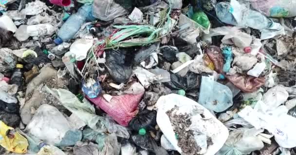 Plastica Montagna Spazzatura Montagna Grande Mucchio Spazzatura Spazzatura Degradata Mucchio — Video Stock