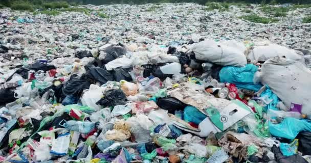 Contaminación Los Residuos Domésticos Los Ríos Limpios Montaña Los Cárpatos — Vídeos de Stock