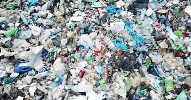 Meeresmüll Deponie Müll Müllplattform Deponie — Stockvideo