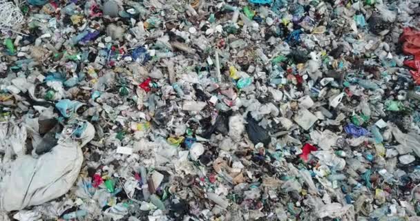 Marien Afval Storten Afval Gebracht Door Oceaan Afvalplatform Het Begrip — Stockvideo