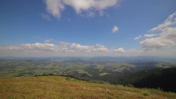 Lapso Tempo Montanhas Ucranianas Cárpatos Verão — Vídeo de Stock