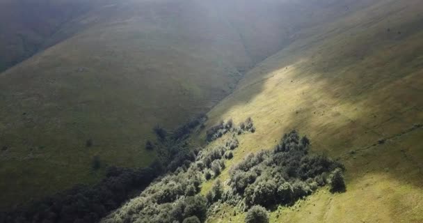 Schöne Berge Der Ukrainischen Karpaten Luftaufnahme — Stockvideo