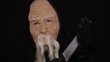 Siyah arka planda Cadılar Bayramı için hayalet.