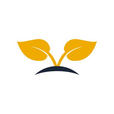 Basit yaprak vektör simgesi