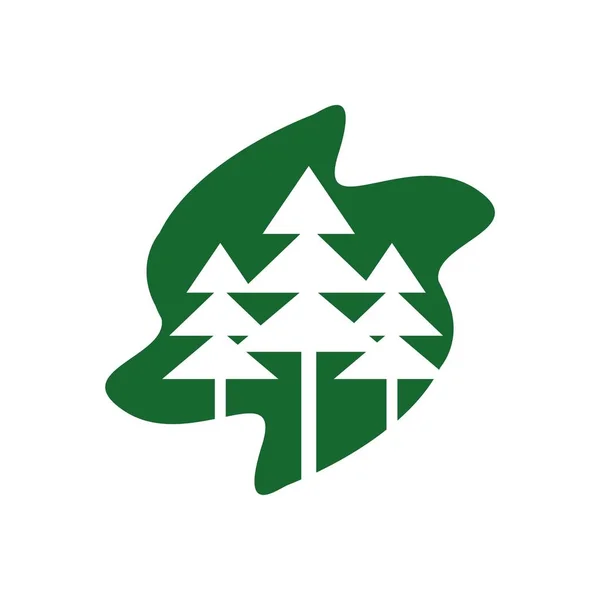 緑の森のベクトルのアイコン — ストックベクタ