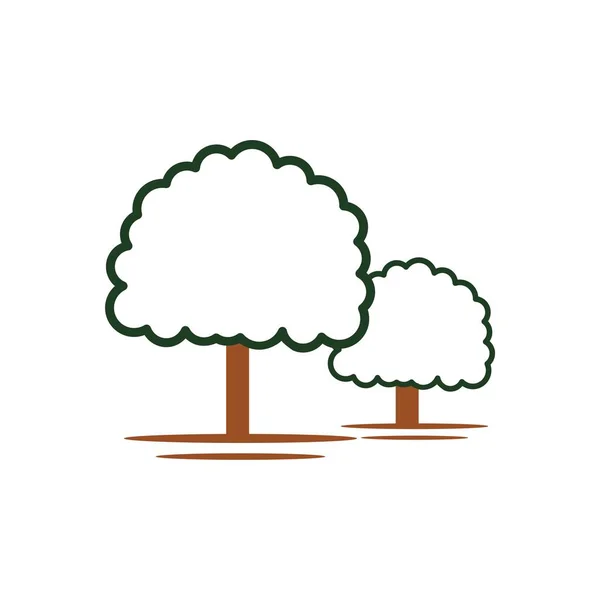 Icône Vectorielle Forêt Verte — Image vectorielle