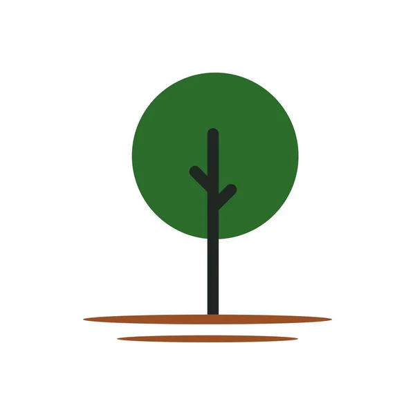 Green Forest Vector Icon — Stock Vector