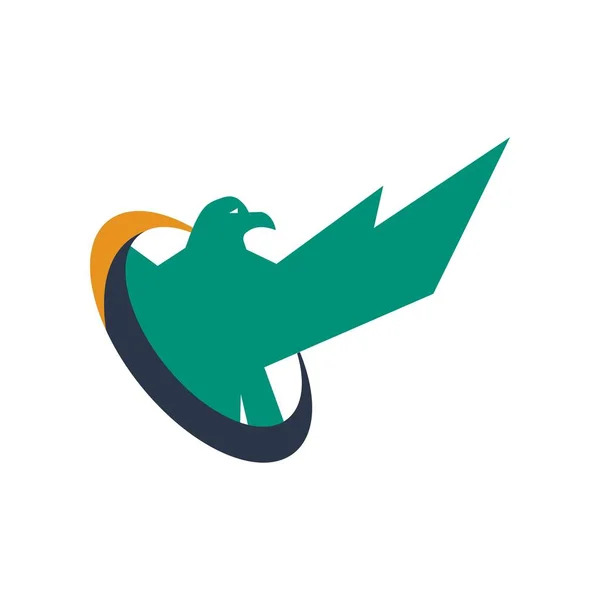 Flying Eagle Hunter Mascot — Stock Vector