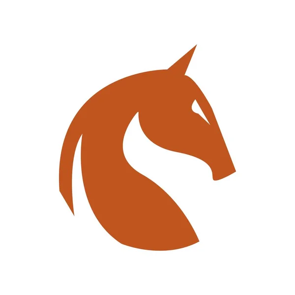 Cabeza Caballo Carácter Logo — Archivo Imágenes Vectoriales