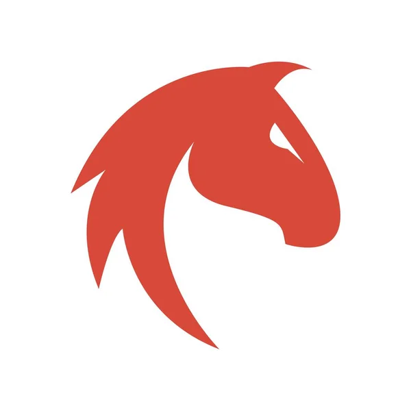 Logotipo Personagem Cabeça Cavalo — Vetor de Stock