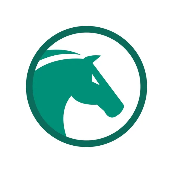 Horse Head Character Logo — Stock Vector