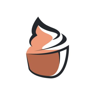 Tatlı kek vektör simgesi