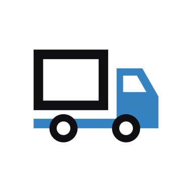 dağıtım kamyonu vektör simgesi