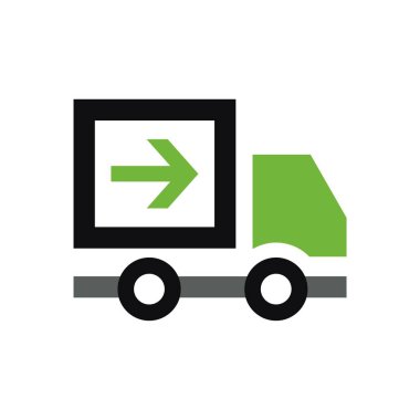 dağıtım kamyonu vektör simgesi