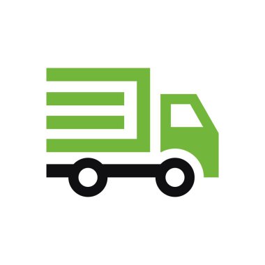 dağıtım kamyonu vektör simgesi