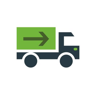 dağıtım kamyonu vektör simgesi