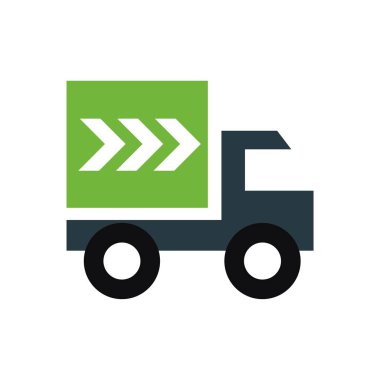 dağıtım kamyonu vektör simgesi