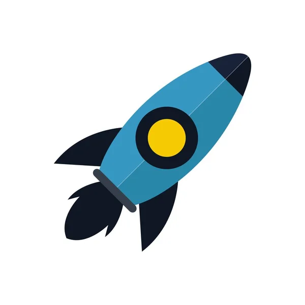 Astronaut Raket Rymdskepp Ikonen — Stock vektor