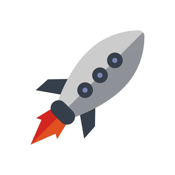 Astronaut Rocket Spaceship Icon — Stock Vector