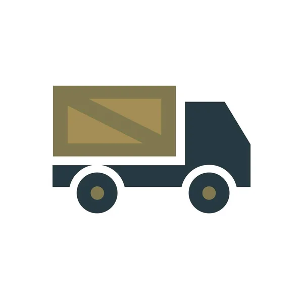 Levering Vrachtwagen Vector Pictogram — Stockvector