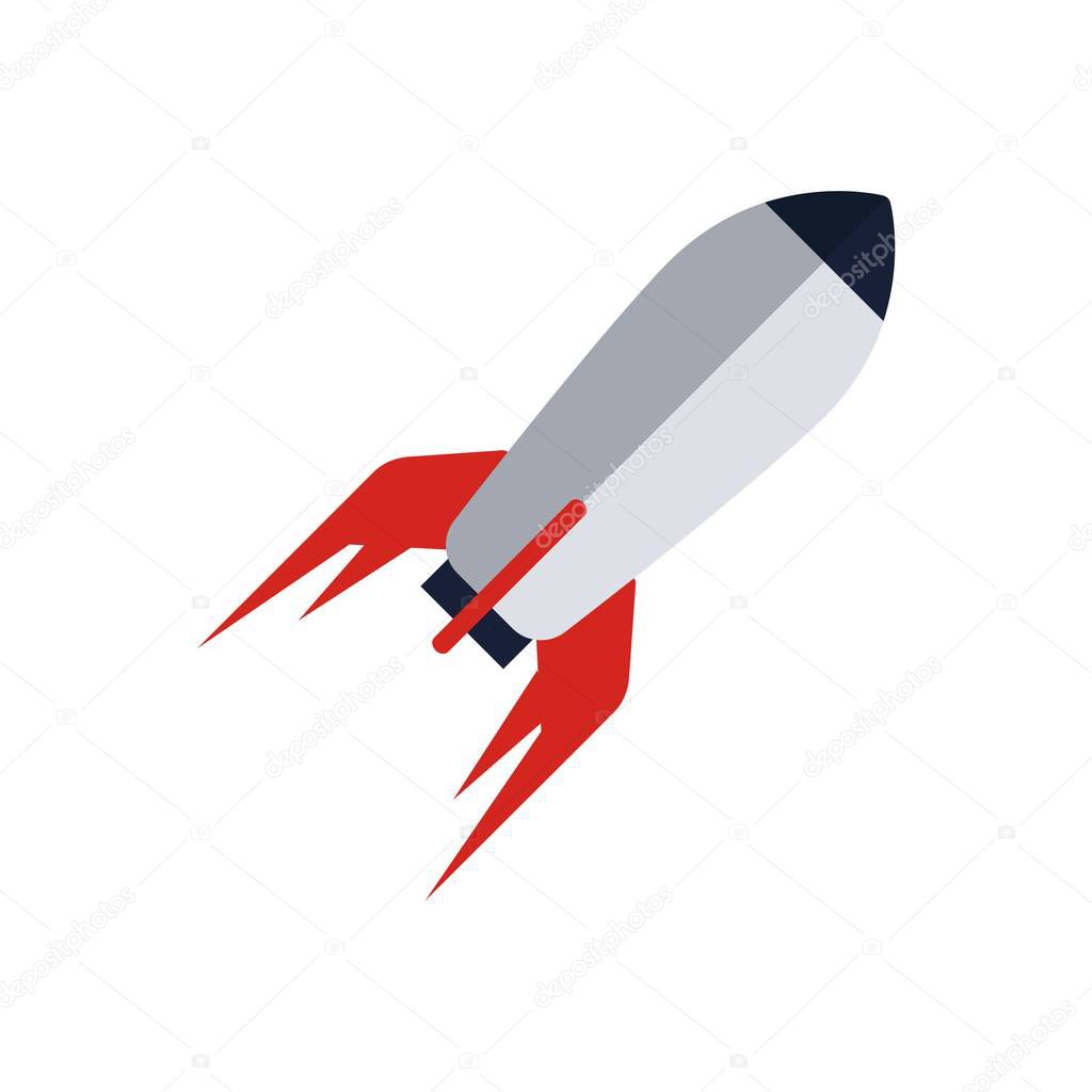 Astronaut rocket spaceship icon