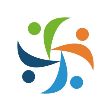 Renkli takım çalışması kurumsal logo