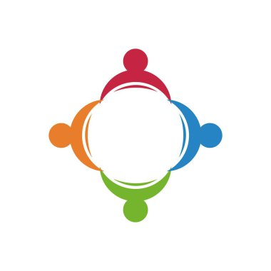 Renkli takım çalışması kurumsal logo