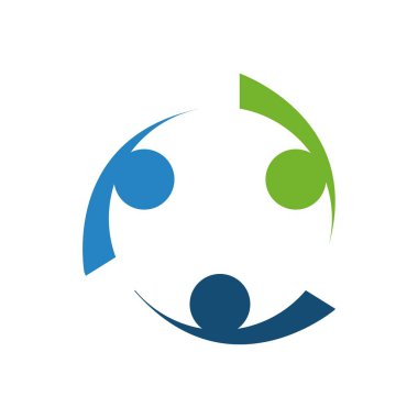 Renkli takım çalışması kurumsal logo