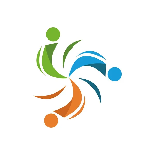 Colorful Teamwork Corporate Logo — Stock Vector