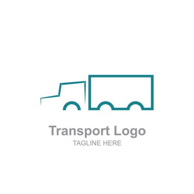 Basit bir nakliye kamyonu logo