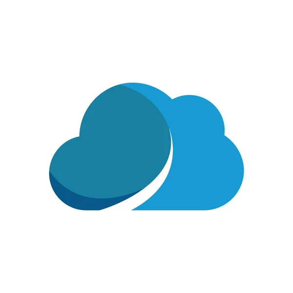 Einfaches Cloud Design Logo — Stockvektor