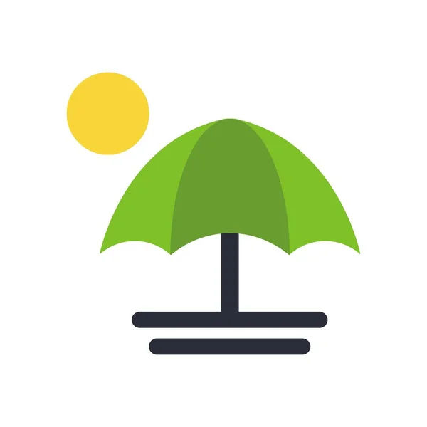 Icono Vacaciones Verano Tropical — Vector de stock