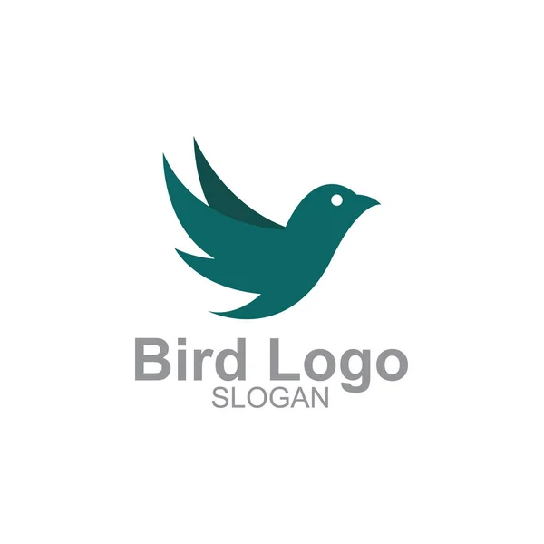 Logo Ilustración Pájaro Minimalista — Vector de stock