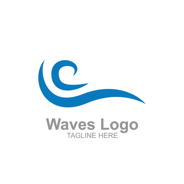 Logo Mer Vagues Illustration De Stock