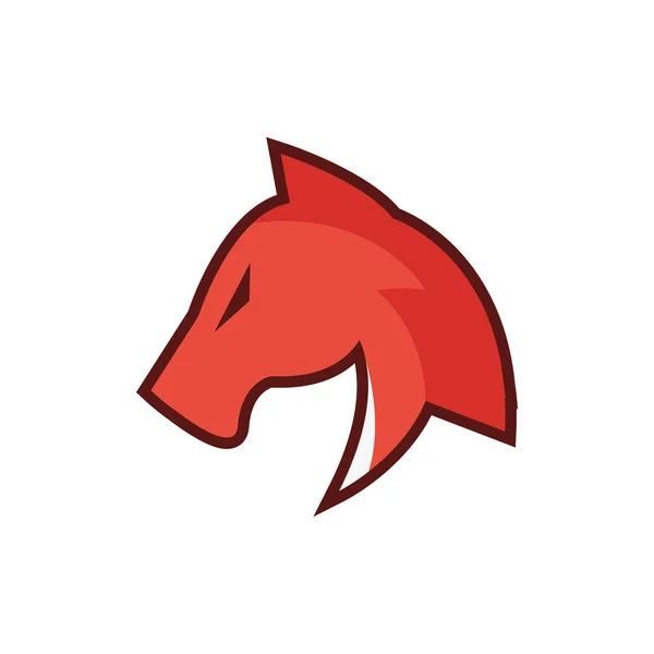 Logotipo Mascote Personagem Cavalo — Vetor de Stock